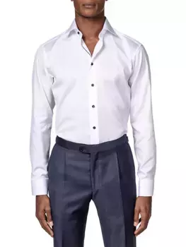 Рубашка из твила современного кроя Eton, белый
