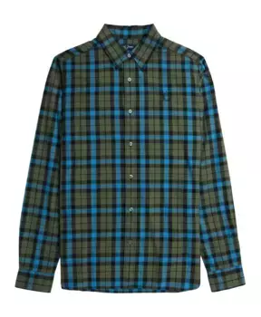 Рубашка из твила в клетку тартан с классическим воротником Fred Perry, мультиколор