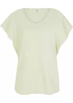 Рубашка из вафельного трикотажа с короткими рукавами Bpc Bonprix Collection, зеленый