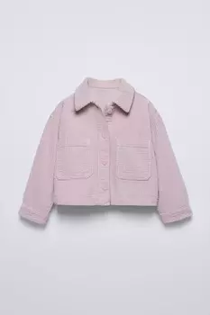 Рубашка из вельвета ZARA, лиловый