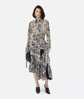 Рубашка из вискозного трикотажа с эффектом памяти Bottega Veneta