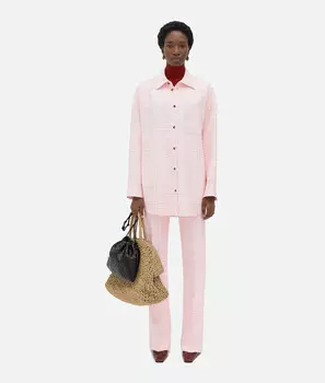 Рубашка из вискозы для записной книжки Bottega Veneta, синий/розовый