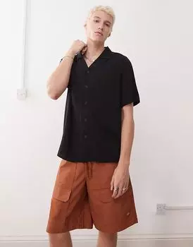 Рубашка из вискозы Reclaimed Vintage черного цвета