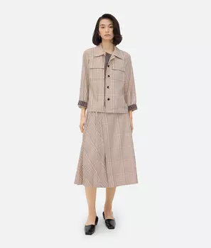 Рубашка из вискозы в клетку Bottega Veneta