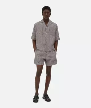 Рубашка из вискозы в клетку с узлом Bottega Veneta