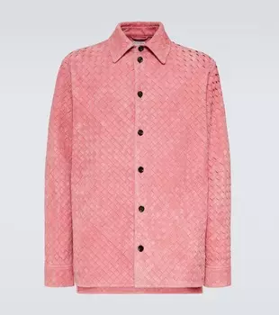 Рубашка из замши Intrecciato Bottega Veneta, Cherry Blossom