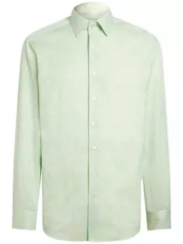 Рубашка из жаккардового хлопка ETRO, зеленый