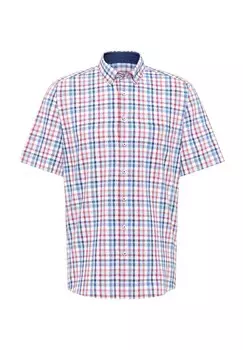 Рубашка из жатого хлопка MODERN FIT ETERNA, красный