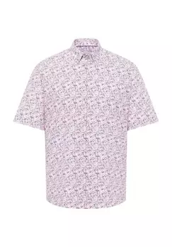 Рубашка из жатого хлопка MODERN FIT ETERNA, красный