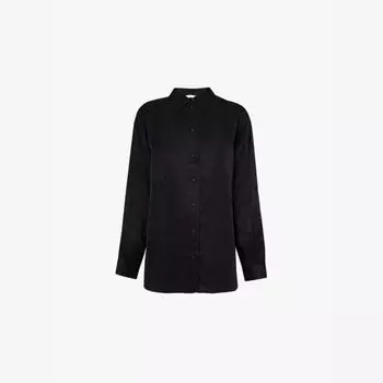 Рубашка из жатой ткани Hall Proenza Schouler White Label, черный