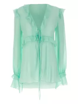 Рубашка из жоржета Les Filles d'Eva, зеленый