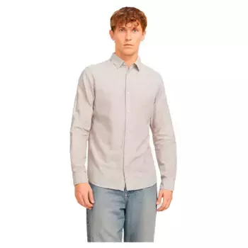 Рубашка Jack & Jones Breeze Linen Blend, серый