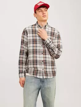 Рубашка Jack & Jones Classic Autumn, цвет creme/braun