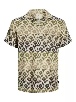 Рубашка JACK & JONES Comfort fit Button Up JPRBLUFlores, оливковый