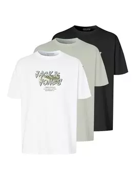 Рубашка JACK & JONES, цвет Olive/Pastel green/Black/White