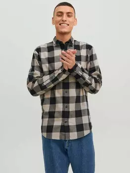Рубашка Jack & Jones GINGHAM TWILL, черный