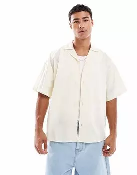 Рубашка Jack & Jones из поплина широкого кроя в кремово-белом цвете
