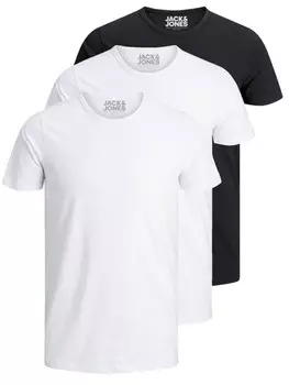 Рубашка JACK & JONES JJO-Neck, черный/белый