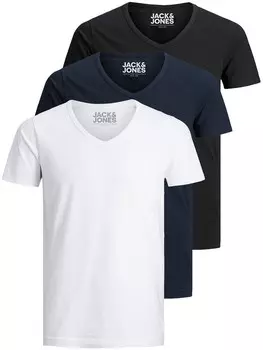 Рубашка JACK & JONES JJV-Neck, цвет marine blue/Black/White
