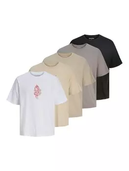 Рубашка JACK & JONES JJWOLFIE, цвет Beige/Dark grey/Black/White