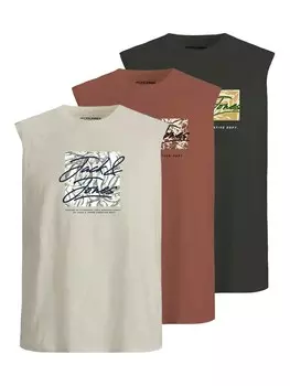 Рубашка JACK & JONES JORSPLIT, цвет Brown/Black/White/Wool white