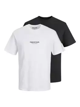 Рубашка JACK & JONES JORVESTERBRO, черный/белый