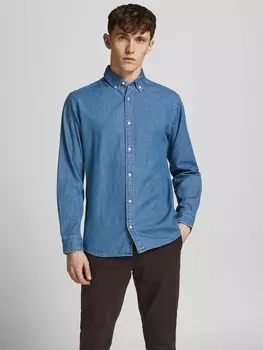 Рубашка Jack & Jones JWHPLAIN, синий