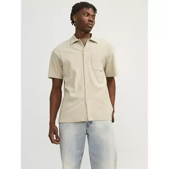 Рубашка Jack & Jones Mykonos Plisse, бежевый
