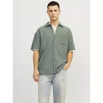 Рубашка Jack & Jones Mykonos Plisse, зеленый