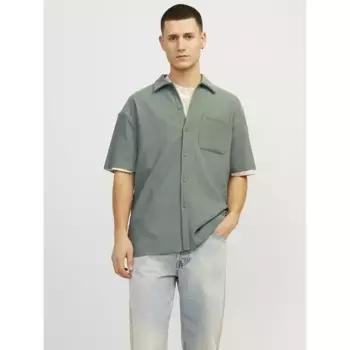 Рубашка Jack & Jones Mykonos Plisse, зеленый