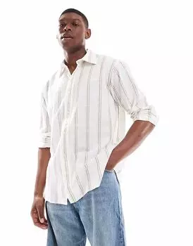 Рубашка Jack & Jones premium с длинным рукавом в белую полоску
