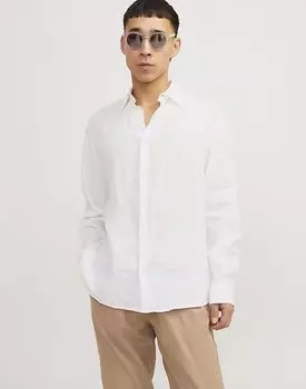 Рубашка Jack & Jones ярко-белого цвета