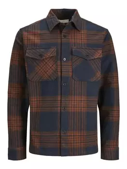 Рубашка JACK & JONES Regular fit Button Up Roy, коричневый