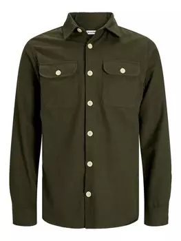 Рубашка JACK & JONES Regular fit Button Up JJEDARREN, оливковый
