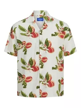 Рубашка JACK & JONES Regular fit Button Up Luke Flores, белый