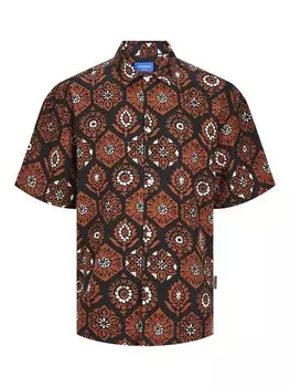 Рубашка JACK & JONES Regular fit Button Up JJNOTO, коричневый