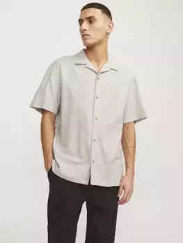 Рубашка Jack & Jones с короткими рукавами "JJJESUMMER RESORT LINEN BLEND SHIRT SS SN", цвет Crockery