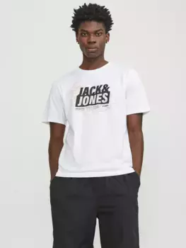 Рубашка Jack & Jones с круглым вырезом "JCOMAP LOGO TEE SS CREW NECK SN", белый