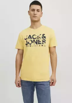 Рубашка Jack & Jones с круглым вырезом "JJBECS SHAPE TEE SS CREW NECK", цвет Jojoba