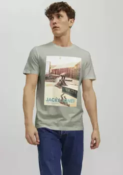 Рубашка Jack & Jones с круглым вырезом "JJGEM TEE SS CREW NECK", цвет Wrought Iron