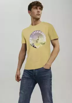 Рубашка Jack & Jones с круглым вырезом "JJGEM TEE SS CREW NECK", цвет Jojoba
