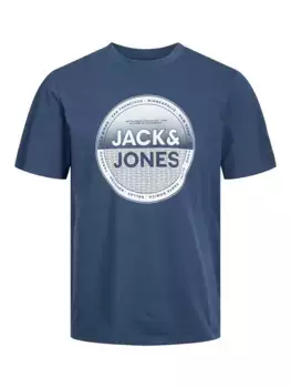 Рубашка Jack & Jones с круглым вырезом "JJLOYD TEE SS CREW NECK", синий