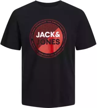 Рубашка Jack & Jones с круглым вырезом "JJLOYD TEE SS CREW NECK", черный