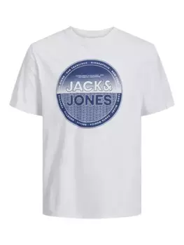 Рубашка Jack & Jones с круглым вырезом "JJLOYD TEE SS CREW NECK", белый