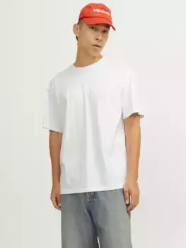 Рубашка Jack & Jones с круглым вырезом "JORFREDERIKSBERG TEE SS CREW NECK NOOS", белый