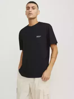 Рубашка Jack & Jones с круглым вырезом "JORVESTERBRO BACK TEE SS CREW NECK SN", цвет Black Detail