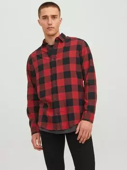 Рубашка Jack & Jones Slim Fit JJEGINGHAM, красный