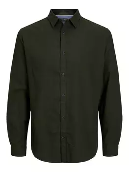 Рубашка Jack & Jones Slim Fit JJEGINGHAM, оливковый