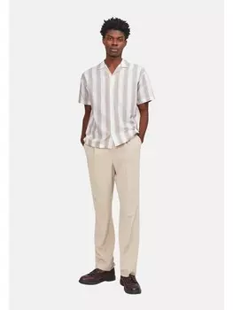 Рубашка Jack & Jones Summer Stripe Resort, коричневый