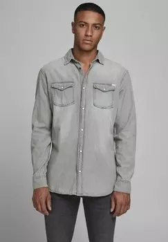 Рубашка Jack & Jones, светло-серая